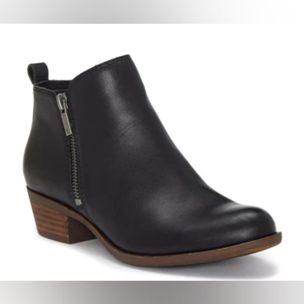Lucky Brand “Basel” Leather Ankle Boots in Black Size 9.5 m